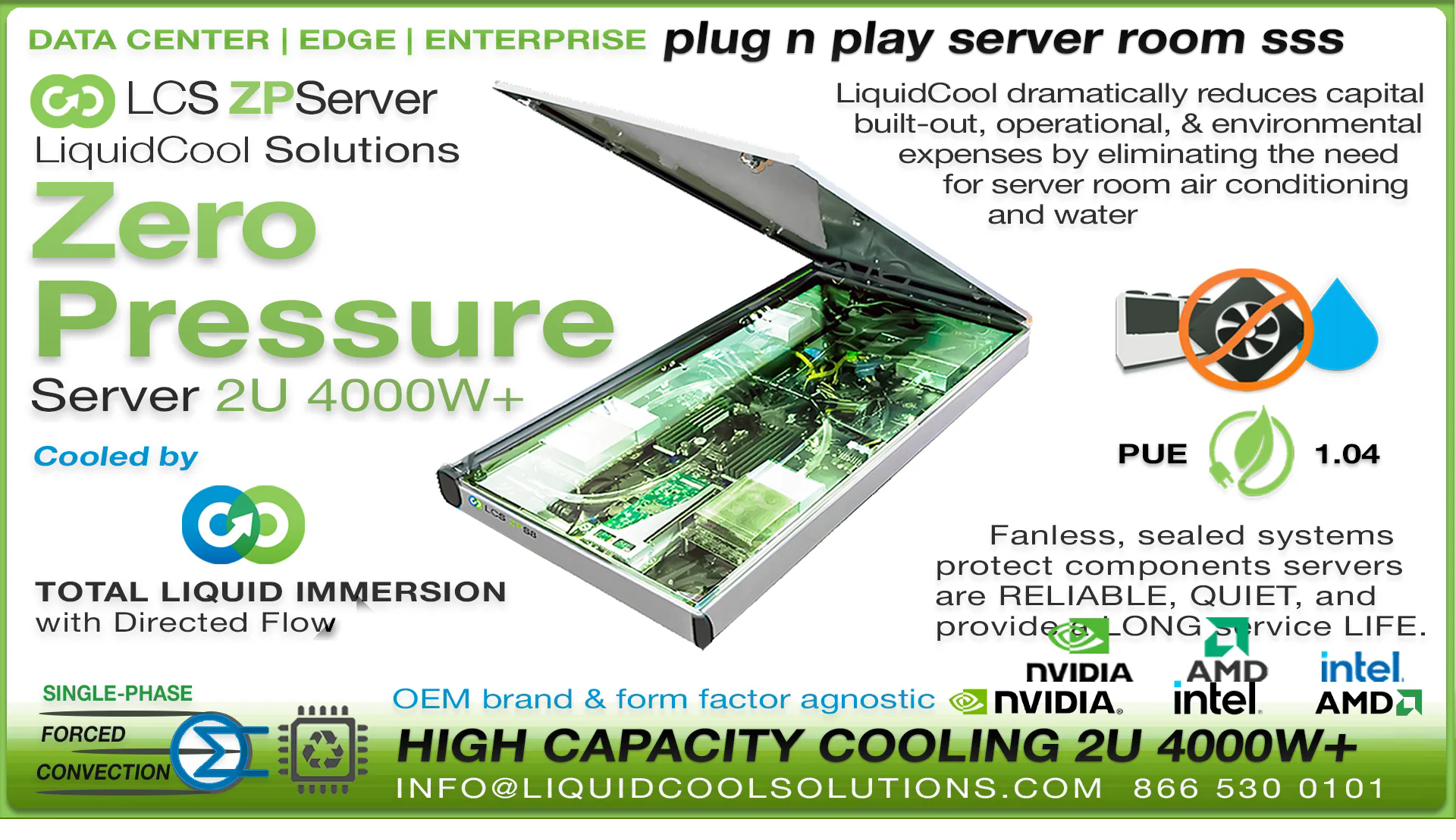 LiquidCool Solutions | Sealed Liquid Cooling for Data Centres